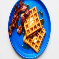 Crispy Cornmeal-Bacon Waffles image