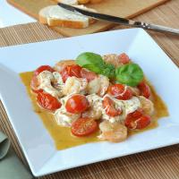 Shrimp Saute with Pesto, Mozzarella, and Grape Tomatoes Recipe - (4.3/5) image