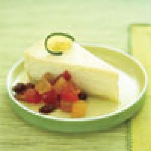 Key Lime Cheesecake with Tropical Dried-Fruit Chutney_image