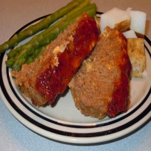 cheezy meatloaf with homemade barbecue glaze_image