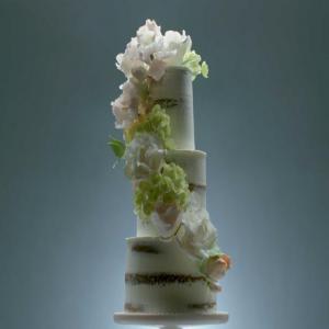 Vanilla-Citrus Naked Wedding Cake_image