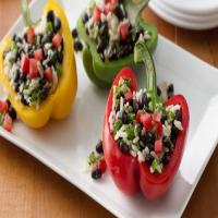 Grilled Black Bean- and Rice-Stuffed Peppers image