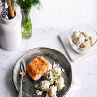 Scandi-style salmon with pickle potato salad_image