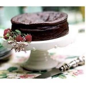 Chocolate-Espresso Torte with Raspberry Sauce_image