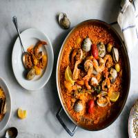 Pearl Couscous With Shrimp and Clams image