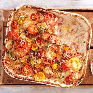 Baked tomato, gruyère & potato gratin_image