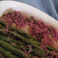 Lemon Butter Salmon With Capers and Asparagus image