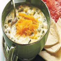 Spicy Poblano and Corn Soup image