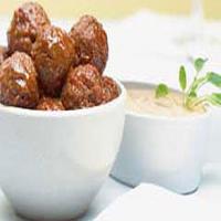 Saucy Meatballs with Creamy Dipping Sauce image