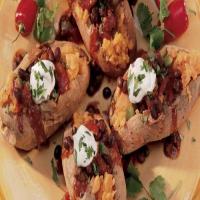 Sweet Potatoes with Spicy Black Bean Chili image