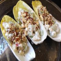 Endive Boats with Apple, Blue Cheese, and Hazelnuts image