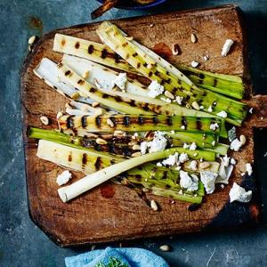 Griddled leeks & goat's cheese image