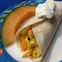 Bacon, Egg, and Cheese Breakfast Taco. image
