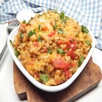 Instant Pot® Cheesy Mexican Lentils and Rice image