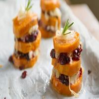 Yam, Goat Cheese and Caramelized Onions Stacks_image