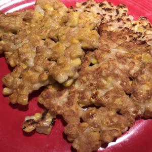 Corn Fritters With Black Bean Salad image