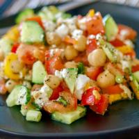 Easy Chickpeas Salad With Feta And Mint_image