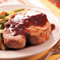 Pork Chops with Blackberry Sauce_image