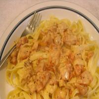 Fettuccini With Pancetta and Tomato Cream Sauce image