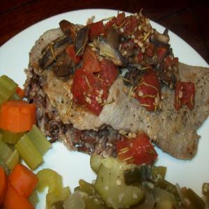 Mushroom Veal Cutlets With Tomatoes image