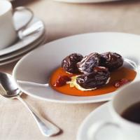 Prunes Poached in Armagnac with Enlightened Creme Fraiche image