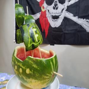 Boozy Watermelon Pirate Ship Punch image