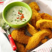 Tuscan Chicken Tenders with Pesto Sauce image