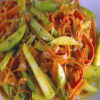 Shaved Carrot and Pear Salad with Curry Vinaigrette image