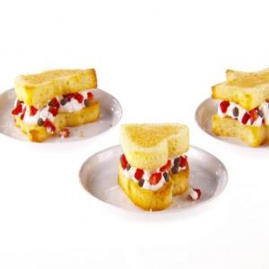Pound Cake Cut-Out Sandwiches with Strawberry Whipped Cream_image