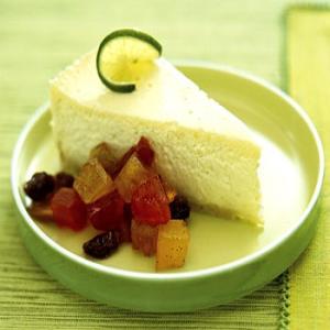 Key Lime Cheesecake with Tropical Dried-Fruit Chutney_image