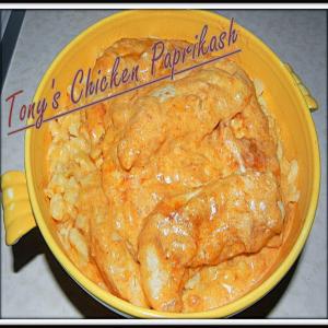 Tony's Chicken Paprikash over Spaetzle (Dumplings)_image