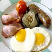 Traditional Black Pudding with Fried Eggs_image