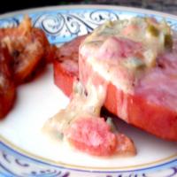 Country Ham,fried Green Tomatoes W/ Cream Gravy image