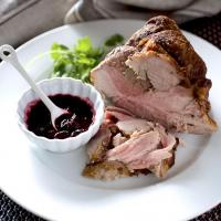 Roast Pork with Blueberry Port Sauce_image