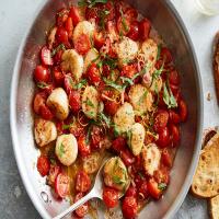Seared Scallops With Jammy Cherry Tomatoes image