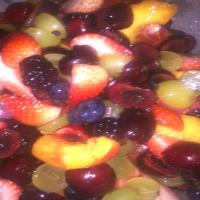 Summer Fruit Salad With Honey, Lime & Basil Dressing_image