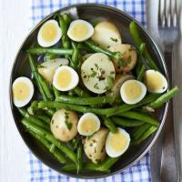 Potato salad with anchovy & quail's eggs image