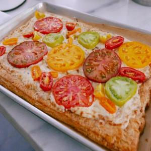 Creamy Artichoke and Heirloom Tomato Tart image