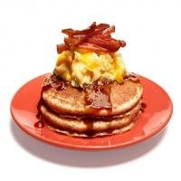 Whole-Grain Pancakes With Eggs and Bacon image