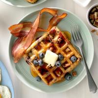 Blueberry Oat Waffles image