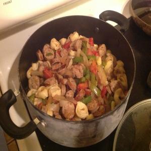 Italian Chicken Sausage and Peppers Skillet image