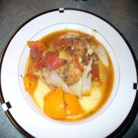 Braised Mediterranean Chicken With Polenta image