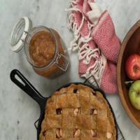 Lattice Top Apple Plum Skillet Pie_image