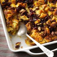 Eggnog Bread Pudding with Cranberries image