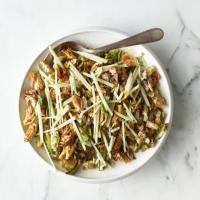 Fried Brussels Sprouts with Creamy Mustard and Cider Dressing_image