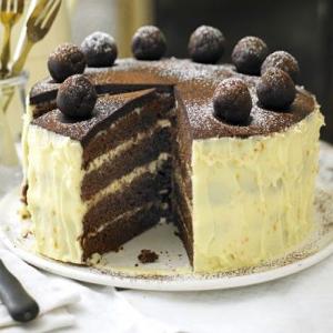 Chocolate, orange & almond simnel cake_image