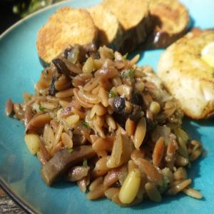 Mushroom Orzo Risotto With Pine Nuts image