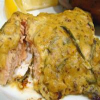Broiled Salmon With Herb Mustard Glaze image