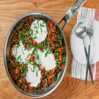 Herbed Lentil Skillet with Spinach, Tomatoes, and Ricotta_image