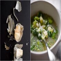 Garlic Soup with Potatoes and Broccoli image